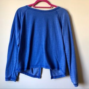 GAP Open Back Blue Sweatshirt